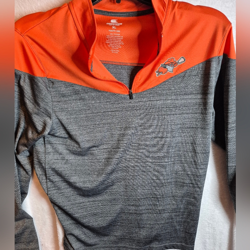 Buffalo Bandits Lacrosse Youth XL  1/4 Zip Polyester Shirt